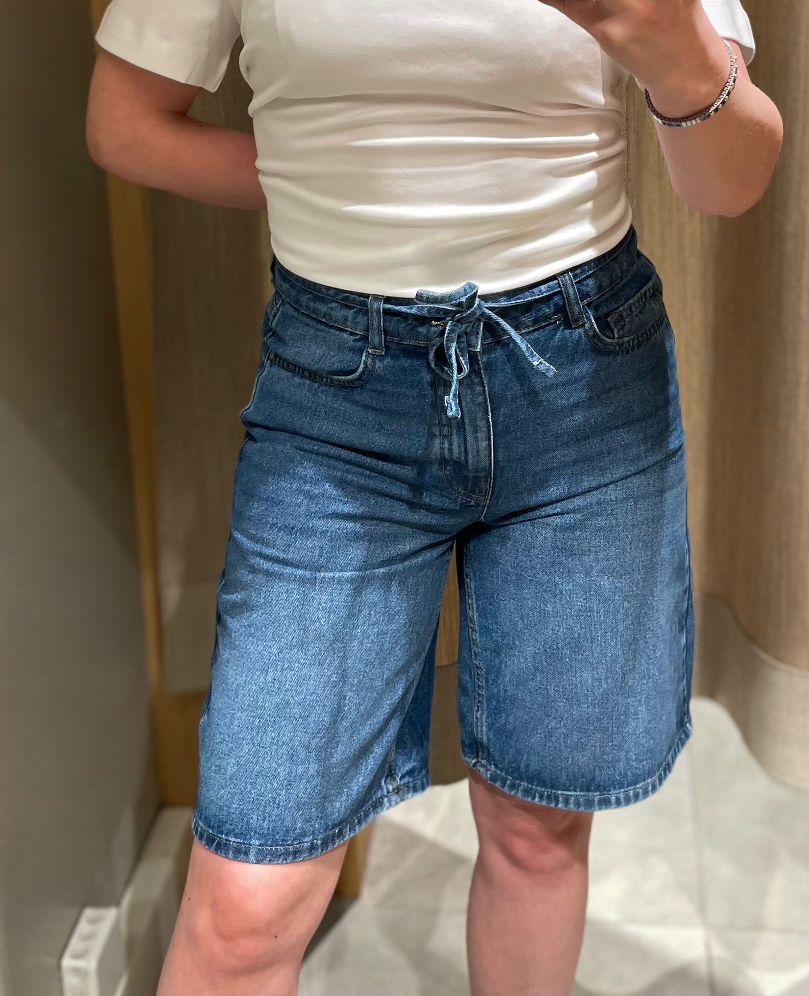 NMMAISY 5 Pockets Shorts - Medium Blue Denim